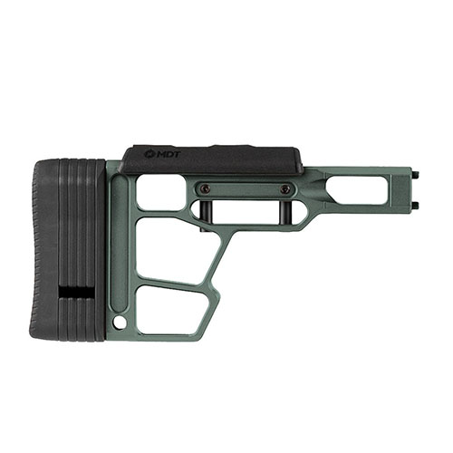 Der MDT SRS-X Lite Buttstock bietet dir eine leichte, robuste Bauweise, volle Anpassbarkeit für Komfort und Kontrolle sowie eine integrierte QD Sling Mount.